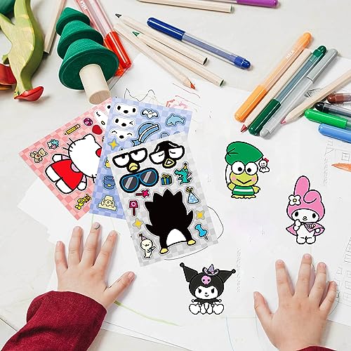 Cute Anime Make Your Own Face Stickers for Kids & Teens - Image 6