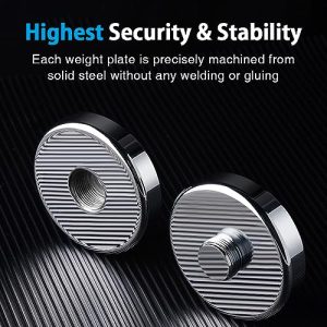 3lb Weight Plates for 20lb Steel Dumbbells – 4 Pack