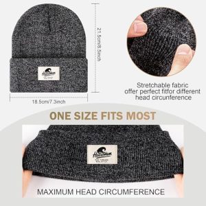 Unisex Winter Beanie Hats 3-Pack – Soft, Warm Knit Caps