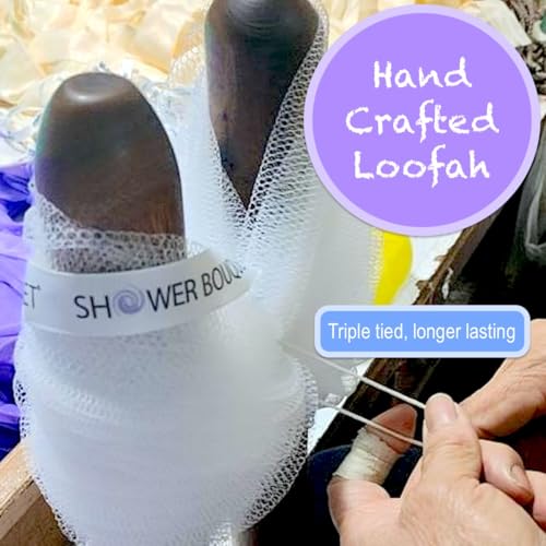 Shower Bouquet Charcoal Loofah 4-Pack - Exfoliating - Image 2