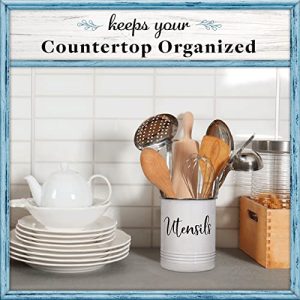 Vintage Farmhouse Utensil Holder – Kitchen Counter Organizer