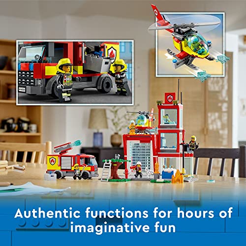 LEGO City Fire Station 60320 - Fire Engine & Helicopter - Image 4