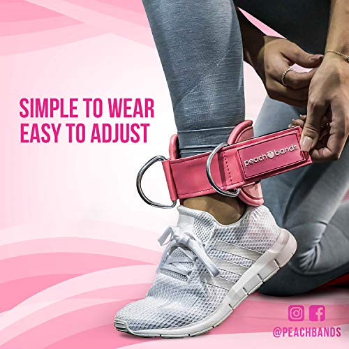 Peach Bands Cable Ankle Straps (Pair) for Workouts - Image 4