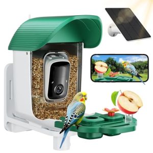 Solar Powered Bird Feeder Camera 2K AI Alerts