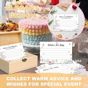 Warmther Wildflower Baby Shower Advice & Wishes Cards Box