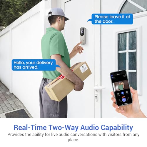 1080p Wireless Video Doorbell Camera for Home Security - Image 3