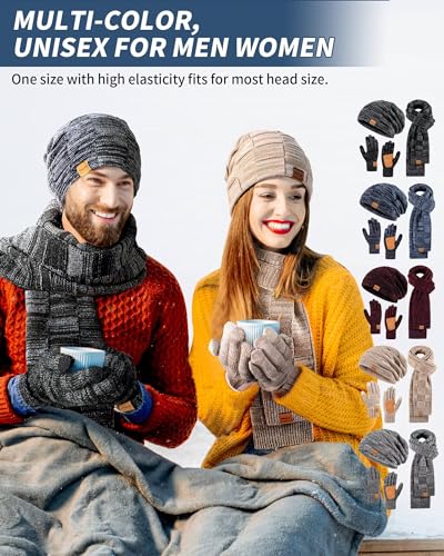 Men's Winter 3-in-1 Warm Set: Beanie, Scarf & Gloves - Image 6