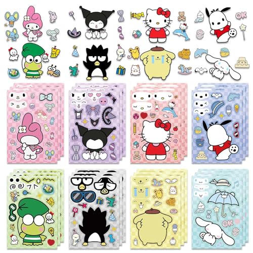 Cute Anime Make Your Own Face Stickers for Kids & Teens - Image 4