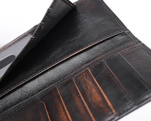 Men's Full Grain Leather RFID Deer Long Rodeo Wallet - Image 4