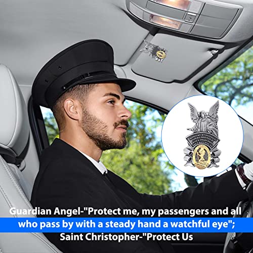 St Christopher Car Visor Clip Medal - Driving Safety Gift (2-Piece) - Image 2
