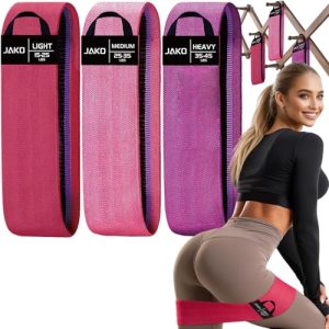Fabric Booty Bands Set with Workout Guide for Fitness