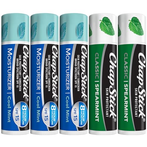 ChapStick Cool Mint & Spearmint Lip Balm 5-Pack SPF 15