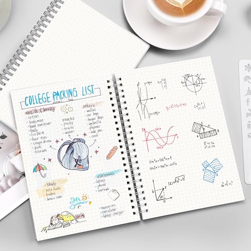 RETTACY 3-Pack A5 Spiral Dotted Journals - 100 GSM Paper - Image 2