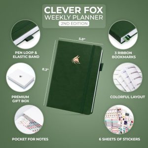 Clever Fox Weekly & Monthly Goal Planner – Undated A5