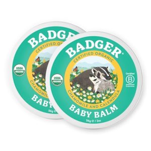 Badger Organic Baby Balm – Chamomile & Calendula 2-Pack