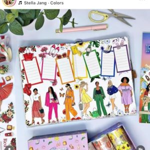 Rongrong Rainbow Girls Planner Stickers Book for Journals
