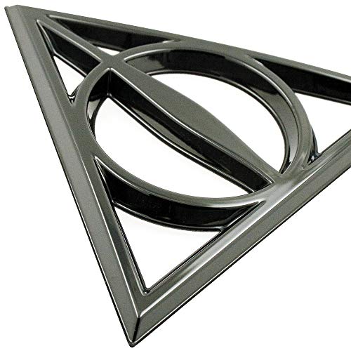Harry Potter Deathly Hallows 3D Car Emblem - Black Chrome - Image 3