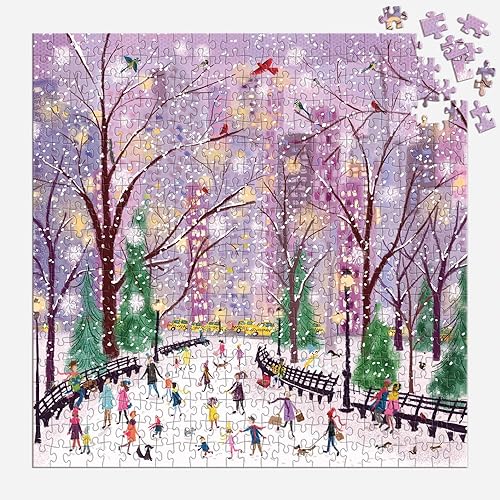 Snowy Night 500-Piece Winter Jigsaw Puzzle for Holidays - Image 5