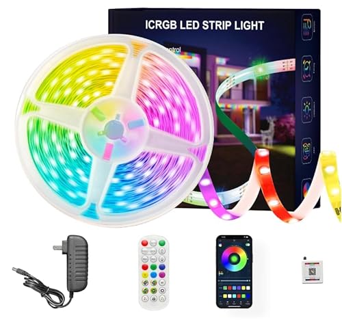 ATHONO 100ft IC+RGB LED Strip Lights | Music Sync & App Control