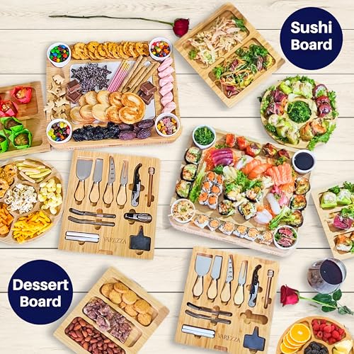 Large Bamboo Charcuterie Board Set with Accessories - Image 6