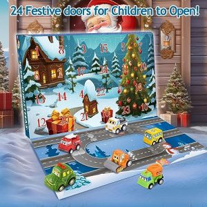 Advent Calendar 2025: 24 Pull-Back Cars for Kids