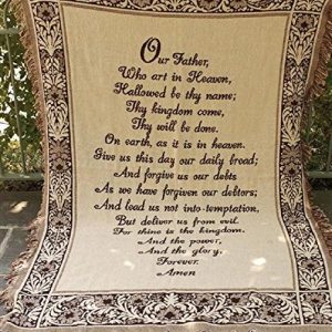 Lord’s Prayer Scripture Throw Blanket 46×60 Inch