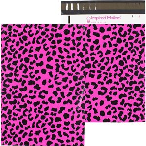 Hot Pink Cheetah Poly Mailers 10×13 – 100 Pack Shipping Bags