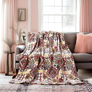 DaDa Bedding Bohemian Southwestern Fleece Throw Blanket