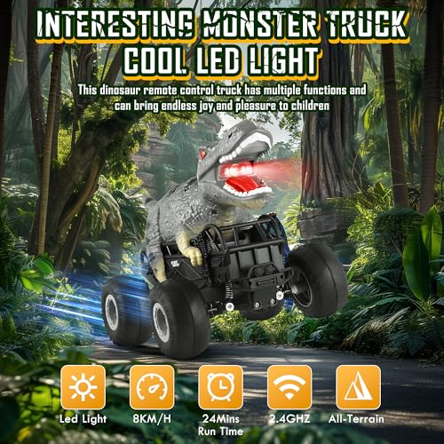 Manercey All-Terrain RC Monster Truck with Lights for Kids - Image 4