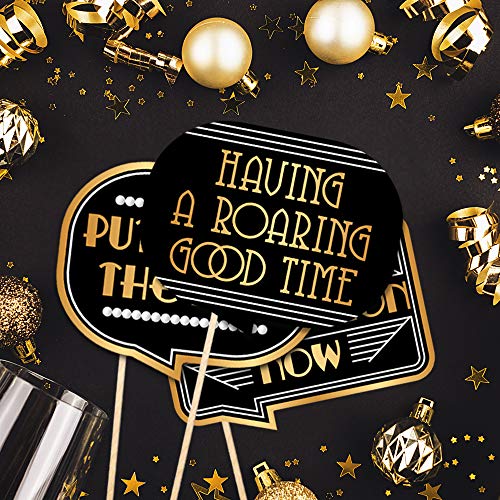 Roaring 20s Gatsby Photo Booth Props Kit - 15 Pcs PartyGraphix - Image 2