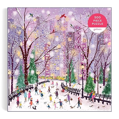 Snowy Night 500-Piece Winter Jigsaw Puzzle for Holidays - Image 4