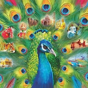 Land of The Peacock 2000-Piece Jigsaw Puzzle for Adults