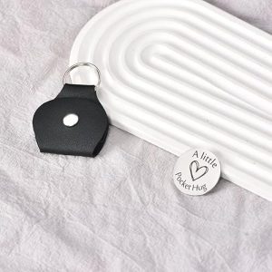 Pocket Hug Token Keychain Gift for Dad from Daughter