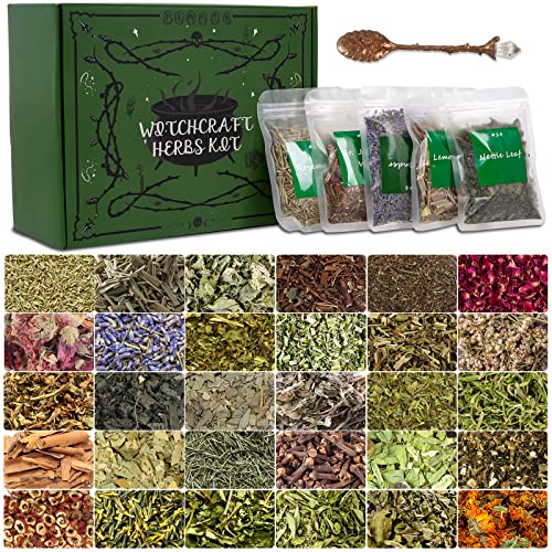 Witchcraft Herbs Starter Kit - 30 Dried Herbs for Rituals