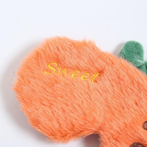 Cute Carrot Plush Sleep Mask for Girls & Women - Travel Fun - Image 3