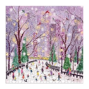 Snowy Night 500-Piece Winter Jigsaw Puzzle for Holidays