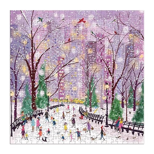 Snowy Night 500-Piece Winter Jigsaw Puzzle for Holidays - Image 2