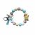 Highland Cow Keychain Wristlet – Teal Animal Charm Gift