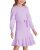 Girls Purple Knitted Long Sleeve Fall Holiday Dress 6-7
