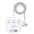 Travel Power Strip with USB Ports & Flat Plug