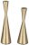 Vixdonos Brass Gold Metal Candle Holders Set