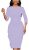 Vintage Bodycon Ruffle Midi Pencil Dress Women 2024