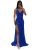 Royal Blue Sequin Mermaid Prom & Ball Gown with Slit