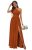 Plus Size Chiffon Bridesmaid Dress – Burnt Orange Gown