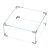 BALI OUTDOORS Square Fire Pit Wind Guard (18″x18″)