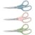 LONGKEY All-Purpose 8.5 Inch Scissors – 3 Pack Comfort-Grip