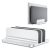 OMOTON Vertical Double Desktop Laptop Stand (Silver)