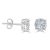 1/4Ct Round Diamond Stud Earrings: Elegant Sterling Silver Set
