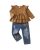 Toddler Girl Fall/Winter Ruffle Bow Top & Jeans Set