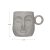 Bloomingville Stoneware Face Mug: Artistic Cream Color Design